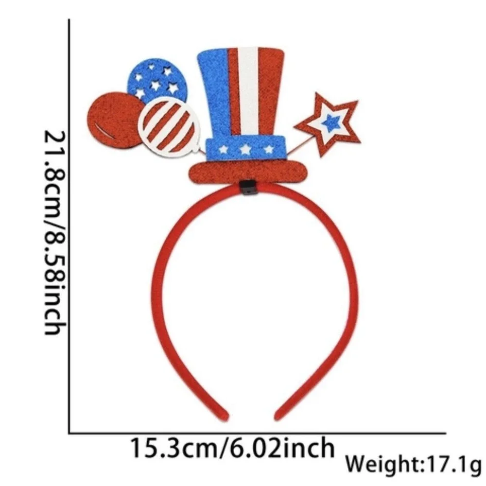 🇺🇸 USA Patriotic 4th Of July Glitter Headband Set Of 4 America 250 Party NEW
